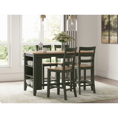 Gesthaven Counter Height Dining Table and Barstools