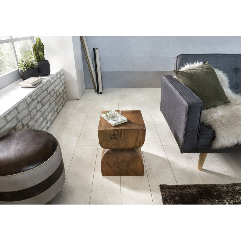 Kada Solid Wood Tree Stump End Table, Sheesham