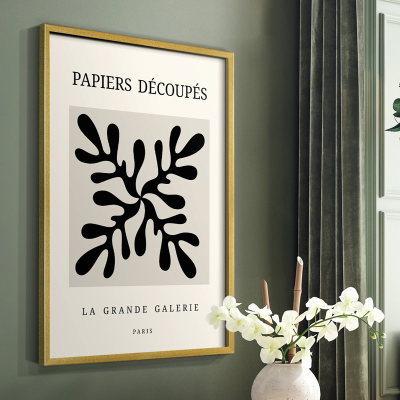 Matisse CECXCV III, reproduction d'art encadrée - bois massif, Or, H 28 po x l 22 po