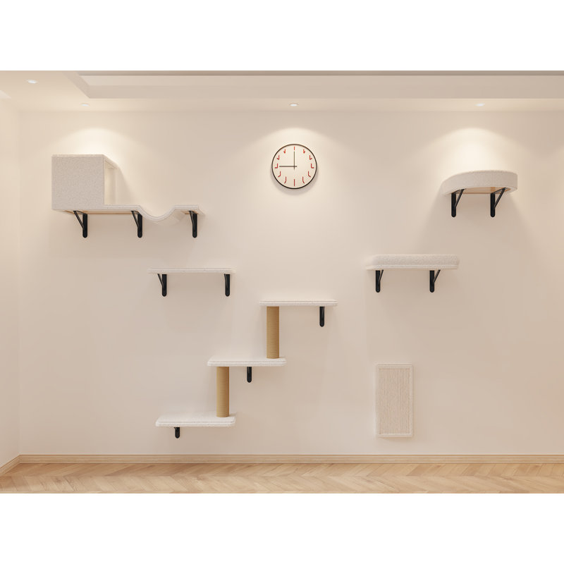 Ensemble de tablettes murales et de meubles pour chat 10 pièces KVida