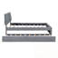 Lit plateforme tapissier avec lit gigogne double Teddy-1069269888