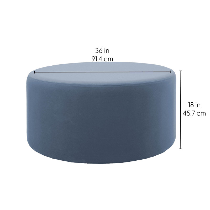Repose-pieds d'extérieur rond 36 po avec Sunbrella®, H 18 po, Toile brume