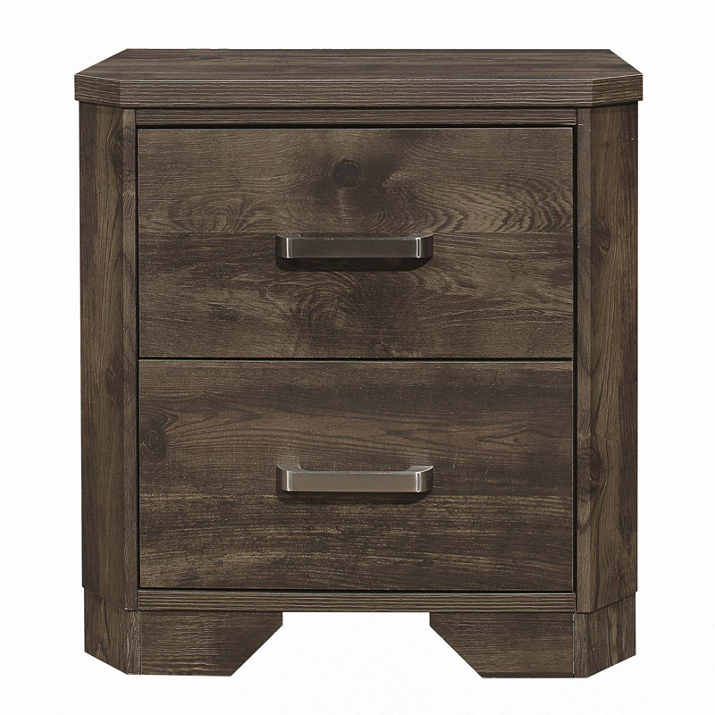 Rustic Brown Finish Nightstand