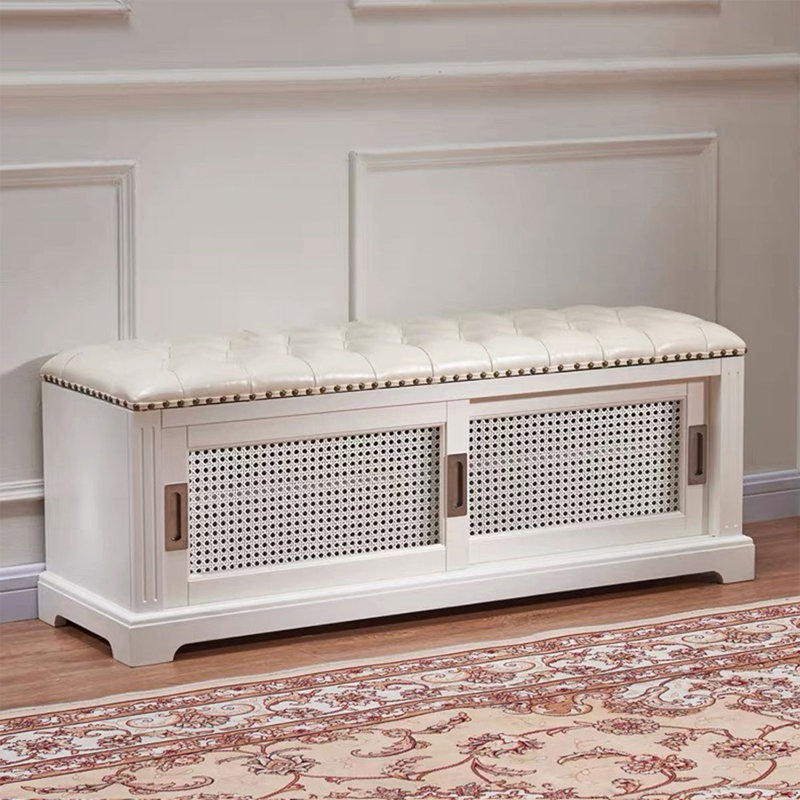 White Upholstered Bench