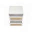 Table d'appoint avec tiroirs à panneau en rotin blanc stratifié, H 24 po-1890583013