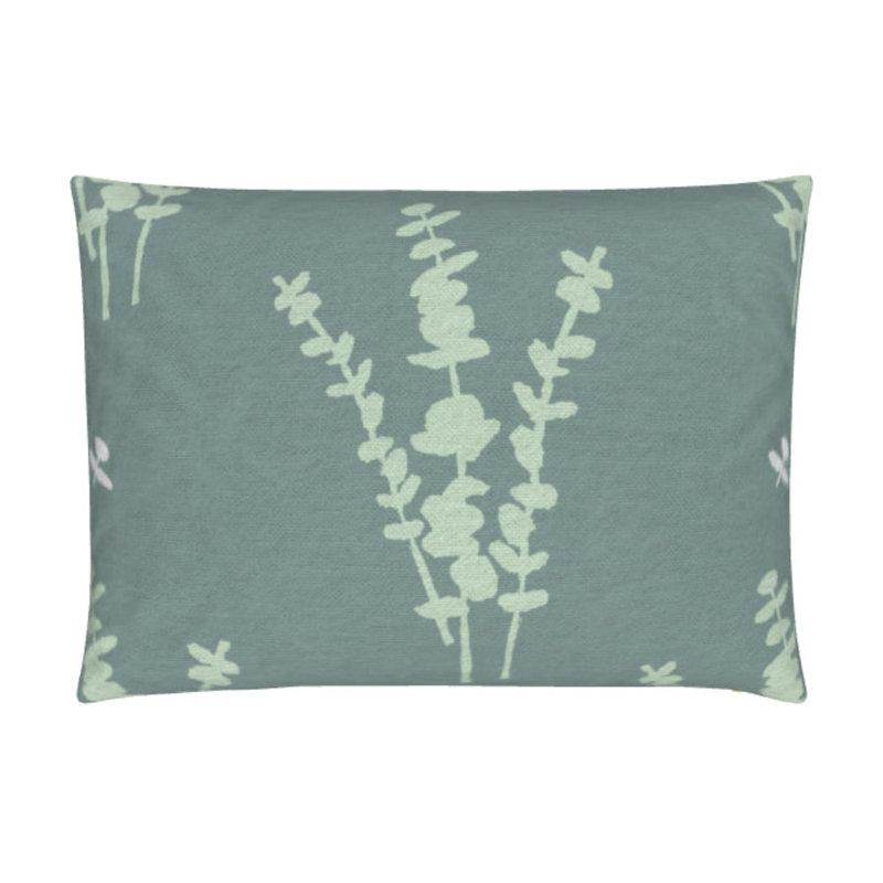 Eucalyptus Lumbar Pillow Cover & Insert, Teal/Mint Floral Large