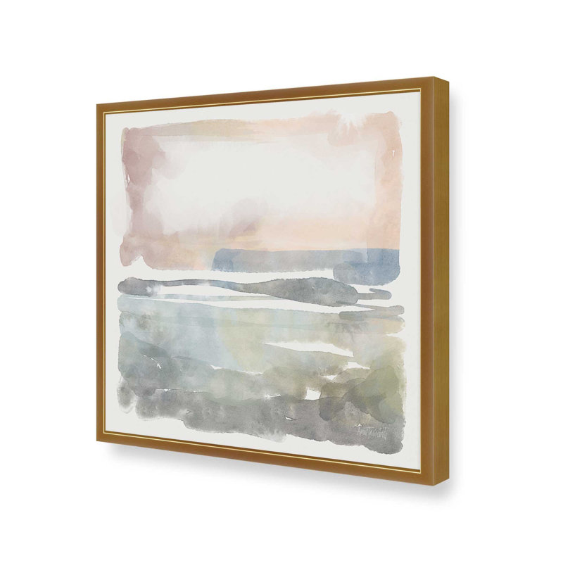 «Soft Abstract» par Anne Tavoletti, reproduction d'art, H 12 po x l 12 po, Or
