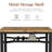 3 Piece Square Bar Table And Chairs Set, Space Saving Design Dining Table Set With Storage Shelf, Small Kitchen Table Set Of 3, With Particle Board Table Top And Metal Frame-1868124066