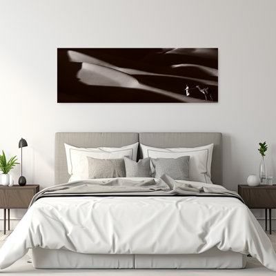 Desert Shadows Camel by Wissam Shehade - Wrapped Canvas Panoramic Print