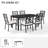 Danen 6 - Person Steel Patio Dining Set Umbrella Hole Included Rectangular Table with Cushions Included
