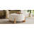 32" Round Tufted Ottoman with Solid Wood Legs-1090407908