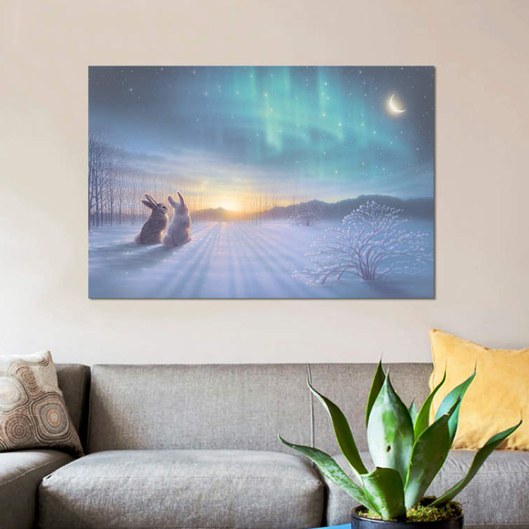 « jolie, belle night », impression sur toile, H 40 po x l 60 po x P 1,5 po, Toile tendue, Pas de tapis