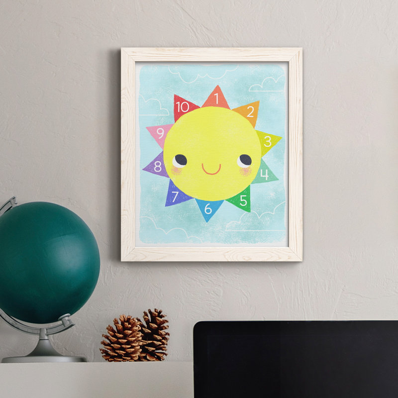 «Counting Sun» - Cadre photo, impression sur toile, H 44 po x l 31 po x P 1 po, Blanc