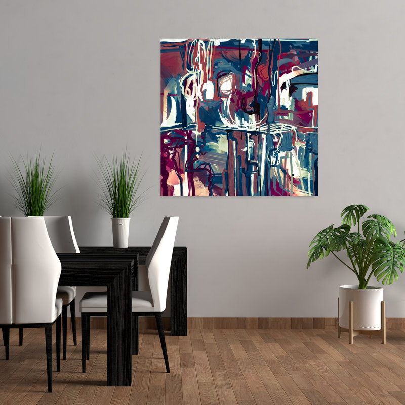 Art contemporain, art contemporain abstrait, H 36 po x l 36 po