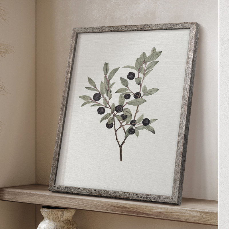 Impression florale vintage encadrée CLXV - bois massif, H 11 po x l 9 po