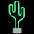 11.5" Battery Operated Neon Style LED Green Cactus Table Light