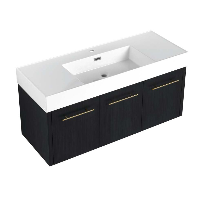 Ensemble de meuble-lavabo simple 47,3 po avec plateau en résine Anchita