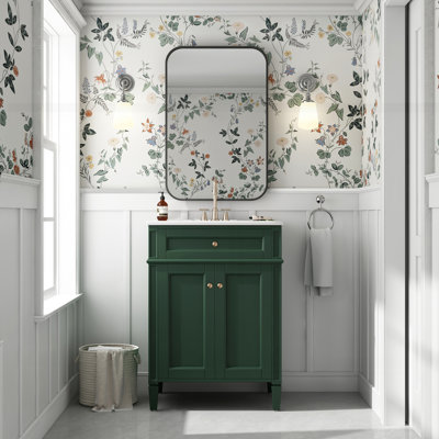 Meuble-lavabo 24 po avec 2 portes et un tiroir basculant