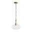 Luminaire suspendu en verre ondulé 1 lumière-107381852