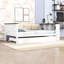Lit de jour en bois avec tablettes, USB et lit gigogne-749555504