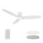  Ventilateur de plafond encastré 3 pales 60 "avec télécommande, sans lumière-1672756207
