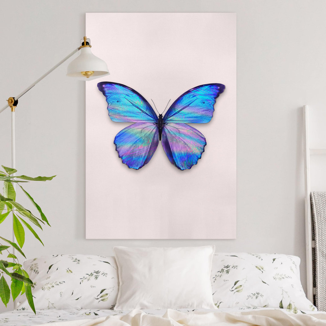 Leinwandbild Holografischer Schmetterling von Jonas Loose