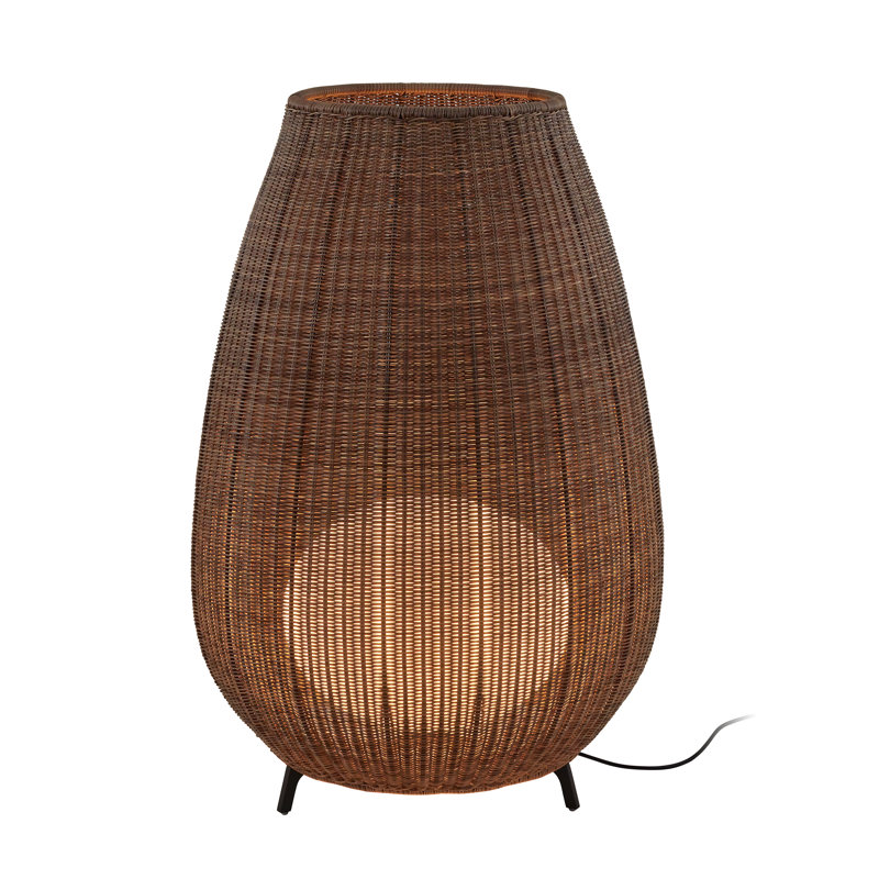 Lampe sur pied Amphora Novelty, Brun rotin, Non, 48.43"
