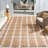 Natural Fiber Hand Woven Jute Pile Plaid Rug-978298571