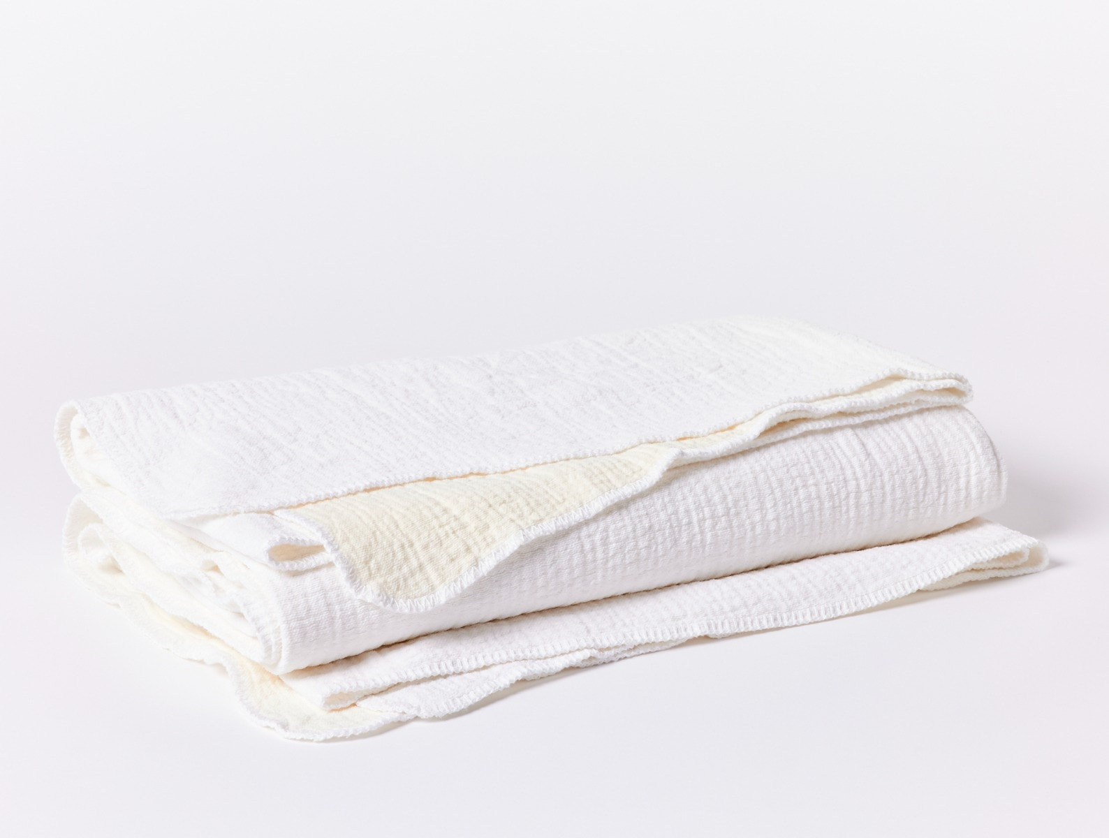 Cozy Cotton Throw Blanket, Alpine White, Twin