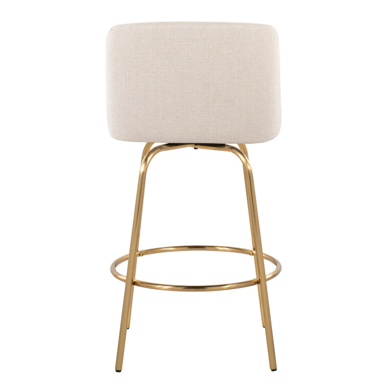 Contemporary Counter Stool, Beige