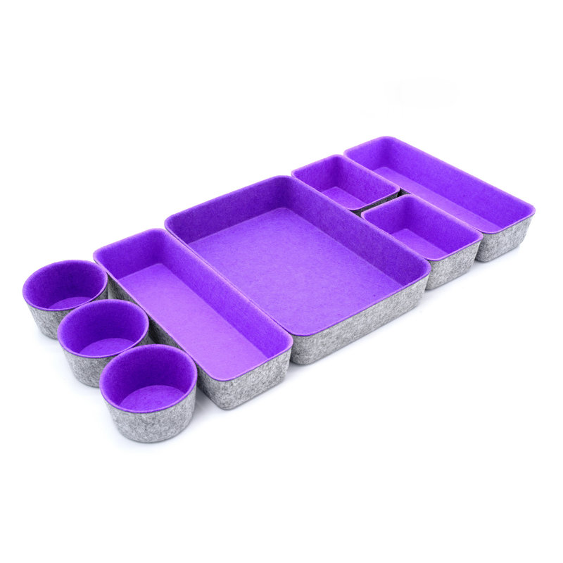 Ensemble de rangement H 2,4 po x l 7,9 po x P 10,8 po, Mauve