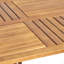Table de salle à manger d'extérieur rectangulaire en bois massif de 59 pouces
