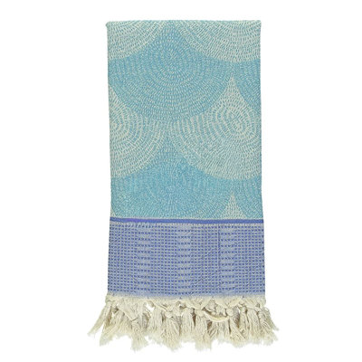 Serviette en coton bleu
