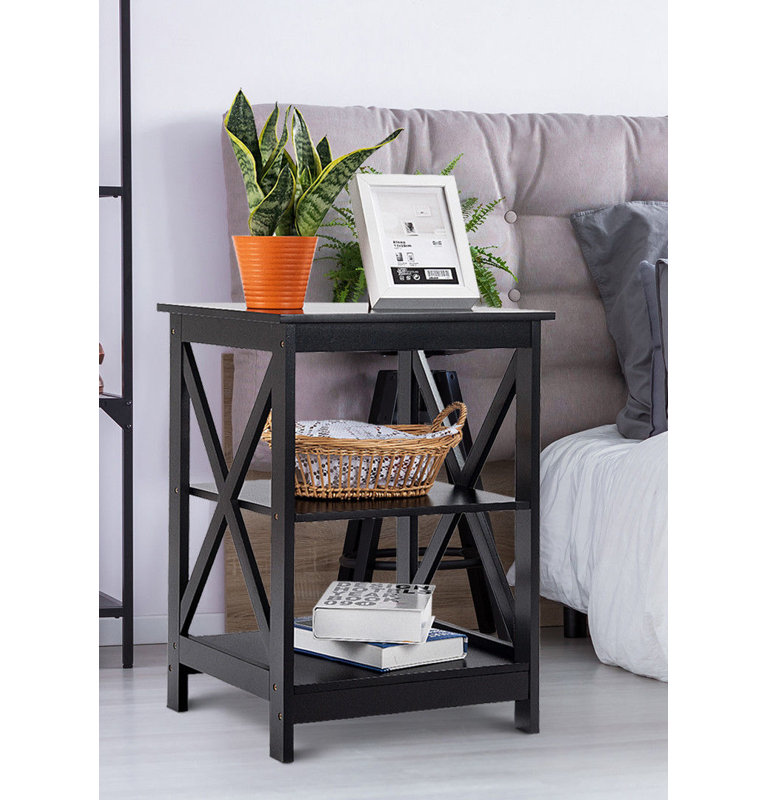 Deidamia 17'' W Nightstand, Black