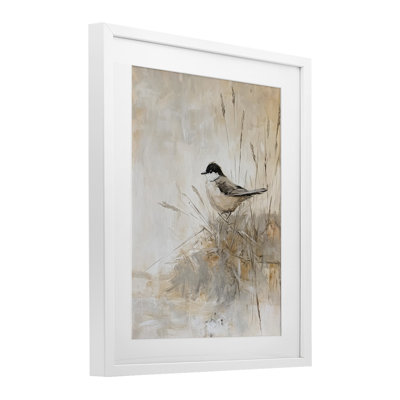 Impression neutre sous verre mésange neutre sous verre, design par Petal Prints Design