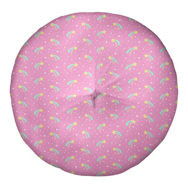 Coussin de sol capitonné Katelyn Elizabeth, 26 po x 26 po, Rose