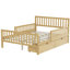 Lit plateforme simple en bois avec tiroirs de rangement peu encombrant, naturel