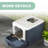 White Covered Cat Litter Box, Front Entry & Top Exit with Scoop for Large Cats