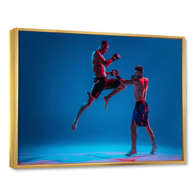 " Two Mma Fighters Boxing "