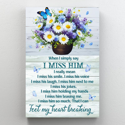 «Kwapich When I Simply Say I Miss him», impression sur toile