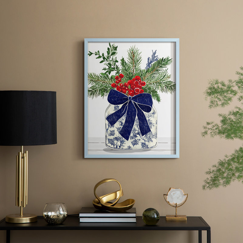 Reproduction encadrée - bois massif, Blue, H 11 po x l 9 po