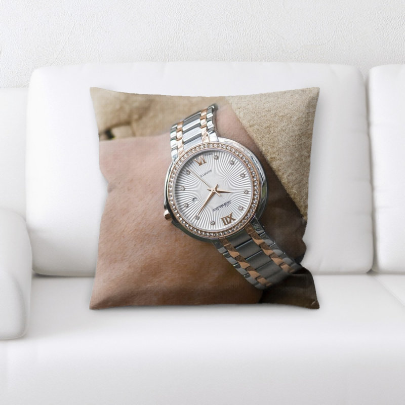 Housse et insert de coussin carré pour montre-bracelet
