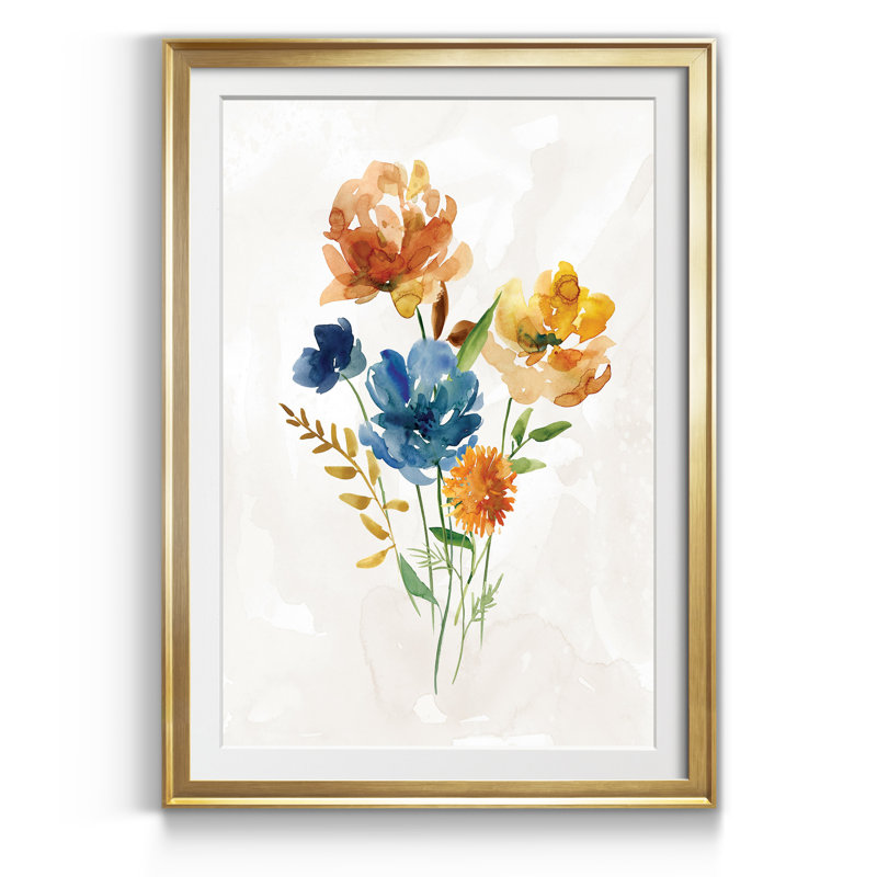 Summer Sprig II - cadre photo, reproduction d'art sur papier, H 26,5 po x l 36,5 po x P 1,5 po, Doré
