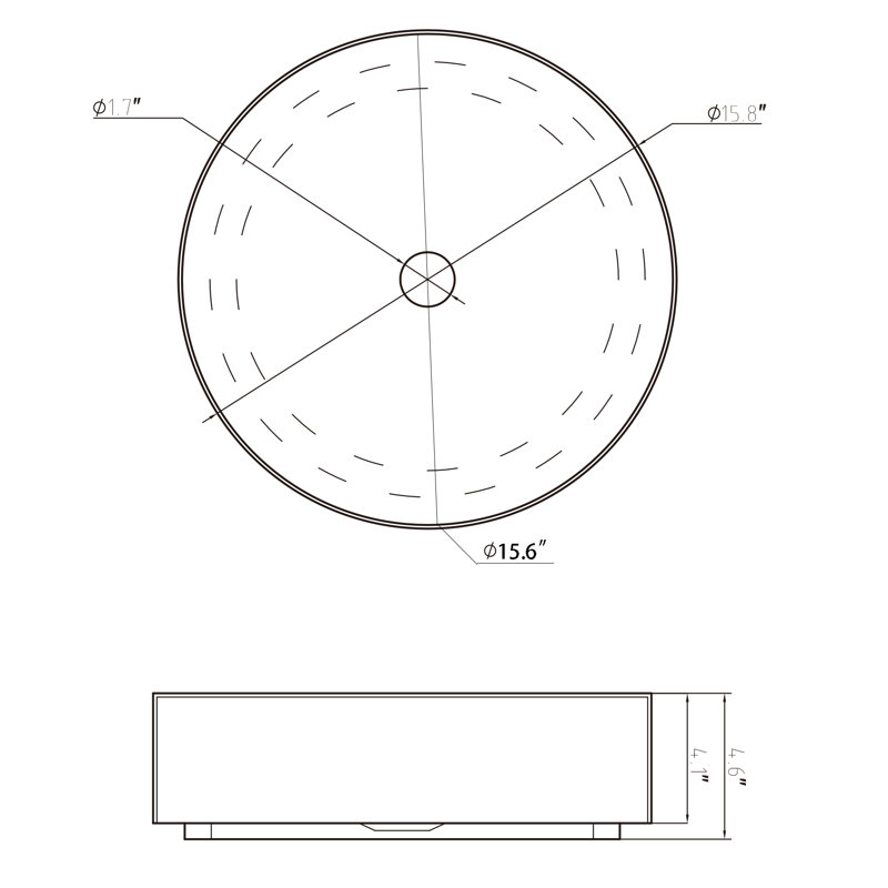 Lavabo de salle de bain vasque circulaire en acier inoxydable, Doré