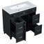 Meuble-lavabo de style shaker noir | combo meuble-lavabo simple | porte à fermeture en douceur et 3 tiroirs pour un rangement organisé (116 caractères)