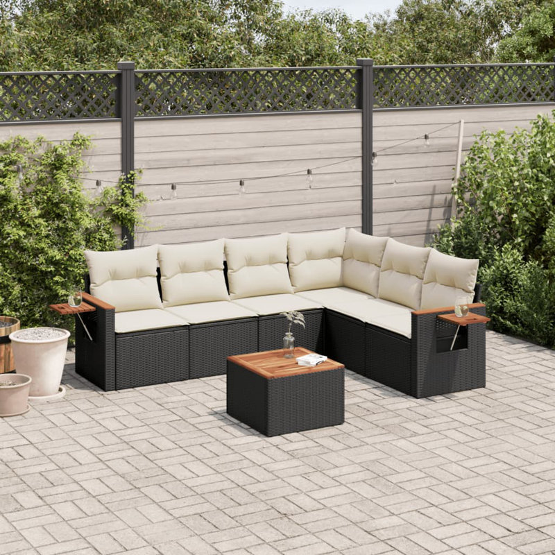 Grand canapé modulaire en rotin PE Vidaxl