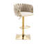 Heidel Swivel Upholstered Adjustable Height Counter Stool with Metal Frame-421260034