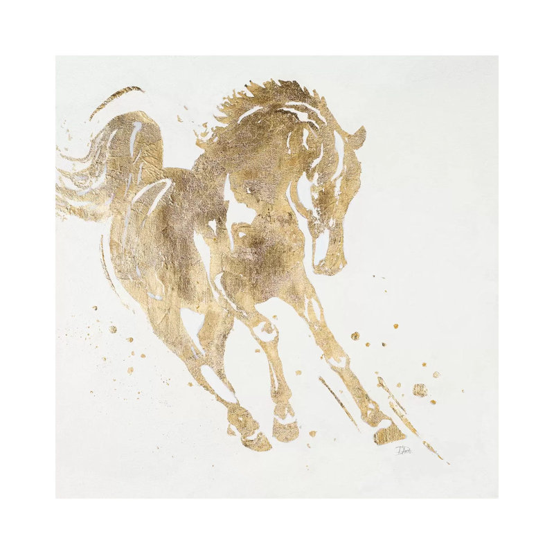 Spirit Horse Gold by Patricia Pinto - Wrapped Canvas Gallery-Wrapped Canvas Giclée, 45.72cm H x 45.72cm W