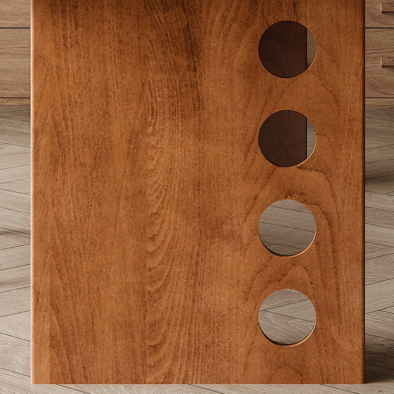 Bureau d'écriture Retro Natural, H 29,52 po x l 70,86 po x P 31,49 po