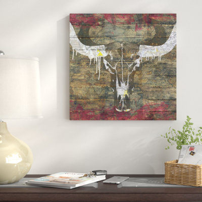 « two sides (cow crâne) », impression sur toile